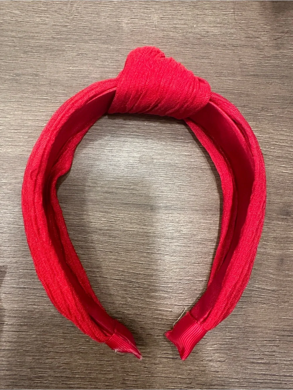 Red Knotted Fabric Headband - Women Accessories